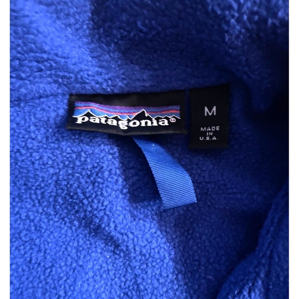 Vintage 90's Patagonia Fleece Lined Member's Only Bomber Jacket Ribbed Cuff - Picture 10 of 12